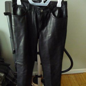 Siena Studio Black Faux Leather Straight-Leg Pants